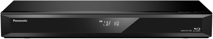 Panasonic DMR-BST760AG Blu-ray Player & Recorder mit 500 GB HDD, 4K Upscaling, Triple Tuner, Simultanaufnahme, Smart Ready, Schwarz