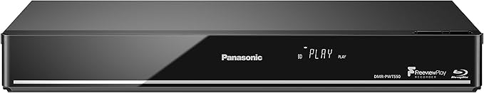 Nein Auslaufartikel (Produktion durch Panasonic DMR-PWT550EB Blu-ray-Player & HDD-Recorder mit Freeview Play, HD, Schwarz