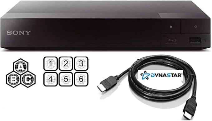 Dynastar BDP-S6700 Region Free Blu-ray Player mit 4K-Upscaling, WiFi & HDMI-Kabel – Multi-Region für Blu-ray A/B/C & DVD 0-8
