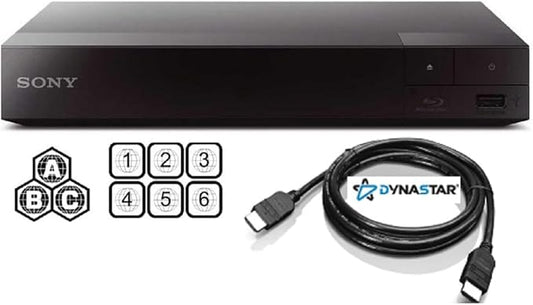 Dynastar BDP-S6700 Region Free Blu-ray Player mit 4K-Upscaling, WiFi & HDMI-Kabel – Multi-Region für Blu-ray A/B/C & DVD 0-8