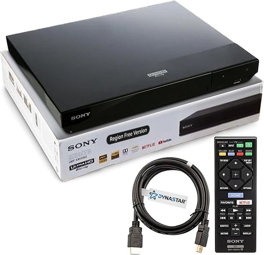 DYNASTAR UBPX700M Regionenfreier 4K-UHD-Blu-ray-Player, UHD-Wiedergabe, WLAN, 4K-Upscaling, kompatibel mit Sony